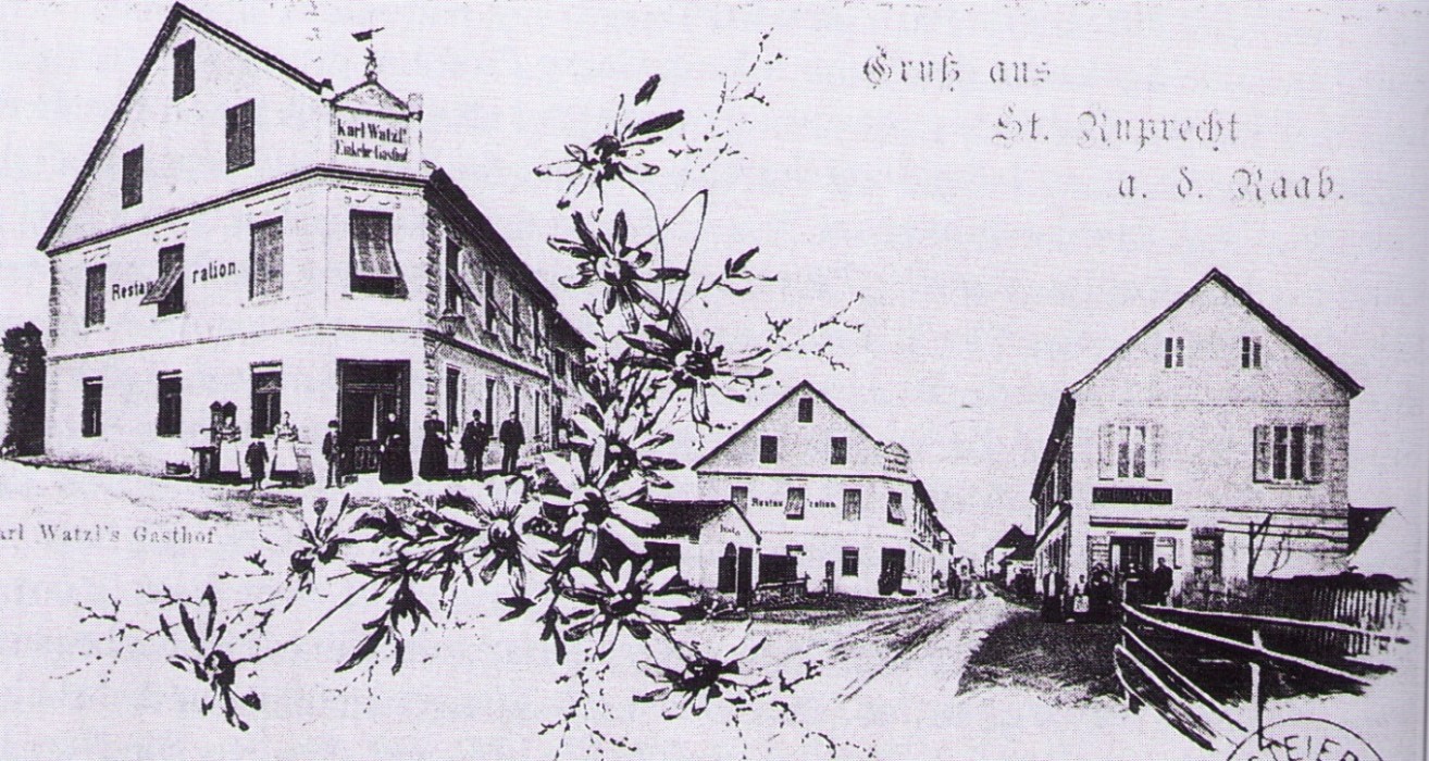 Adeg vormals Einkehr-Gasthof Karl Watzl 1899 und Wohngebäude Branner