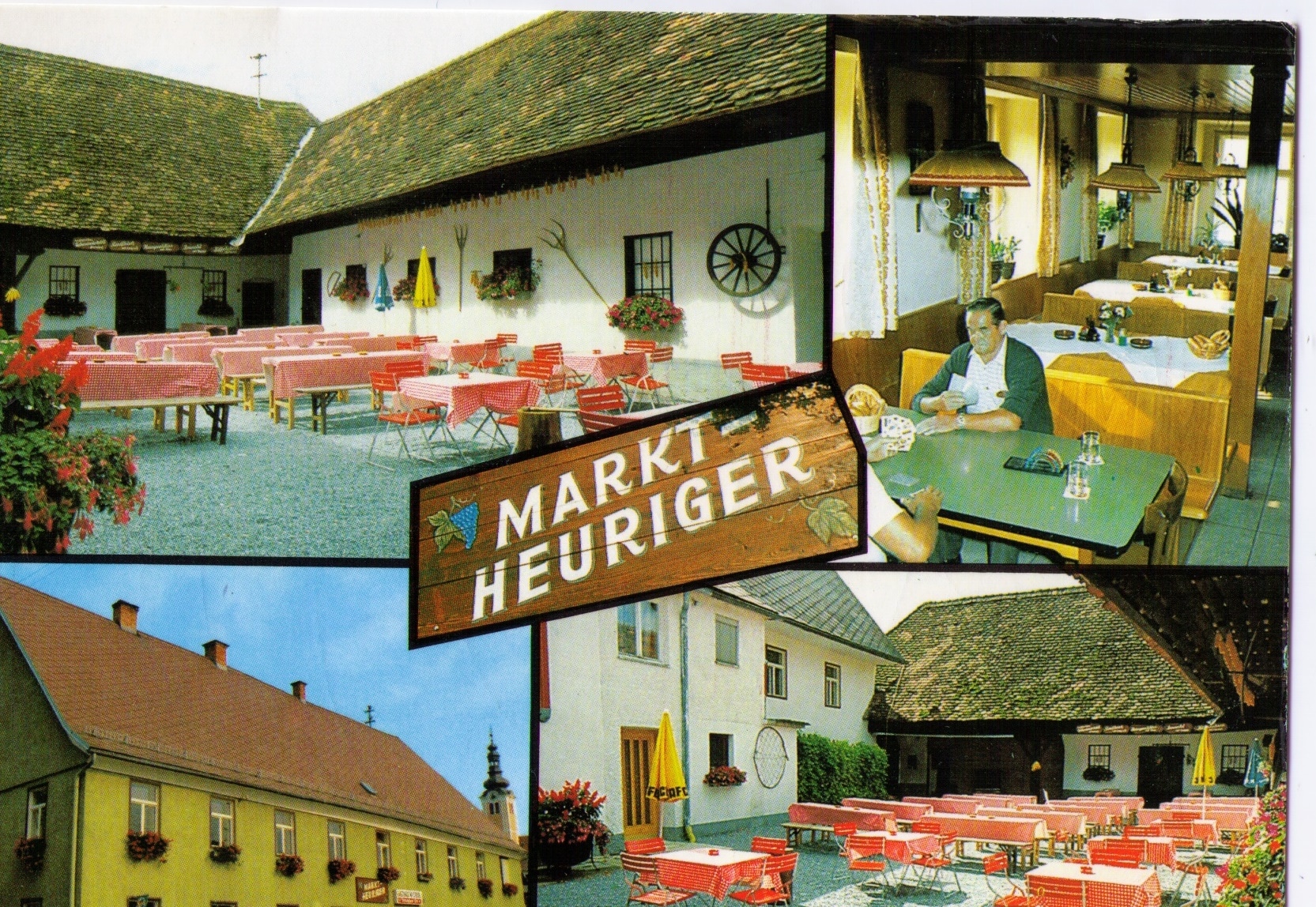 Postkarte Marktheuriger Strobl Sammlung Ludwig Papst