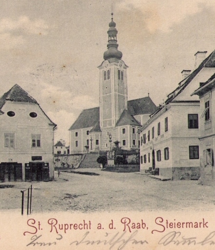 Postkarte Marktplatz um 1900 Sammlung Ludwig Papst